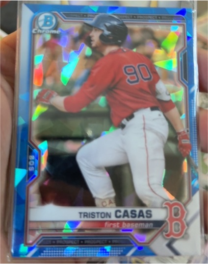 2021 Bowman Chrome Sapphire Prospect #BCP-84 Triston Casas — front