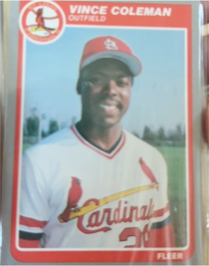 1985 Fleer #U28 Vince Coleman — front