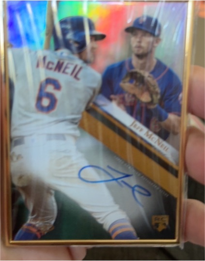 2019 Topps Gold Label Framed Autographs #GLA-JM Jed McNeil — front
