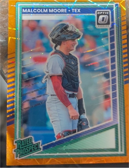 2025 Donruss Optic #124 Malcolm Moore Texas Rangers — front
