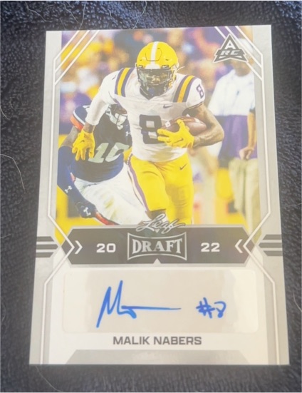 2022 Leaf Draft #BA-MN1 Malik Nabers — front
