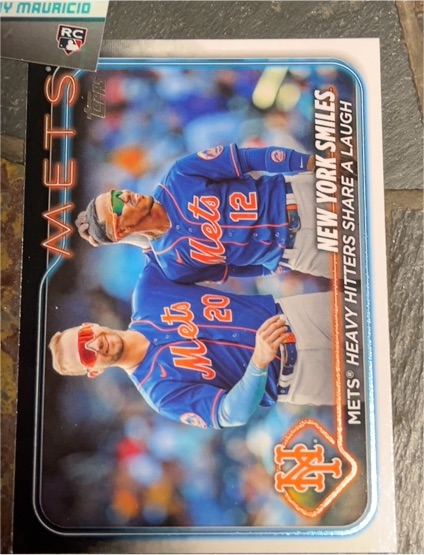 2024 Topps #38 New York Smiles: Mets Heavy Hitters Share a Laugh — front