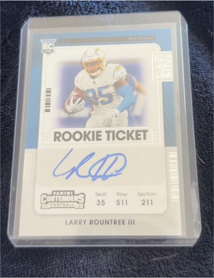 2021 Panini Contenders #234 Larry Rountree III Rookie Ticket — front