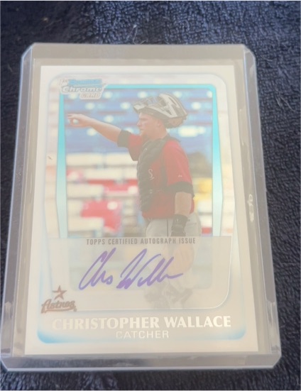 2011 Bowman Chrome Prospect Auto #BCP186 Christopher Wallace — front