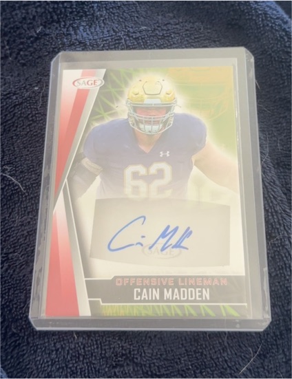 2022 Sage High Series Autograph #A-CM3 Cain Madden — front