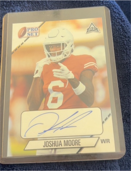 2021 Leaf Pro Set College Autographs #PSJM1 Joshua Moore Auto — front