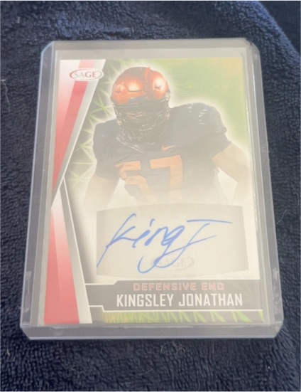 2022 Sage Hit Football #A-KJ Kingsley Jonathan — front