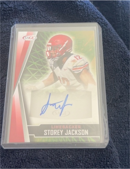2022 SAGE High Series Autographs Black #A-SJ Storey Jackson — front