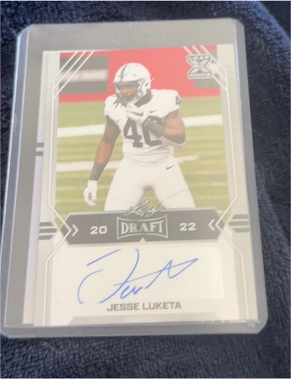 2022 Leaf Draft #BA-JL1 Jesse Luketa Autographs — front