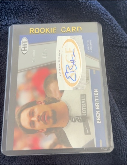 2009 SAGE Hit #77 Eben Britton Rookie Autograph — front