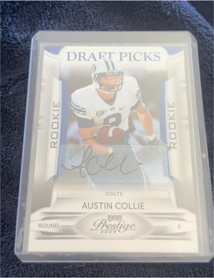 2009 Playoff Prestige Draft Picks Autographs #109 Austin Collie — front