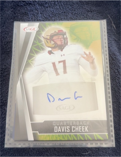 2022 Sage High Series Autographs Red #A-DC2 Davis Cheek — front