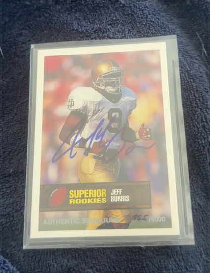 1994 Superior Rookies #9 Jeff Burris — front