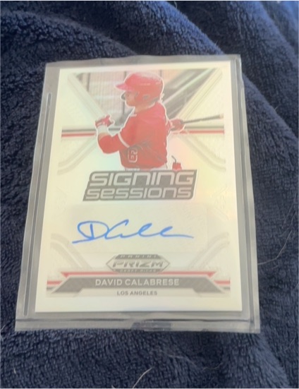 2021 Panini Prizm Draft Picks Signing Sessions #SS-DC David Calabrese — front