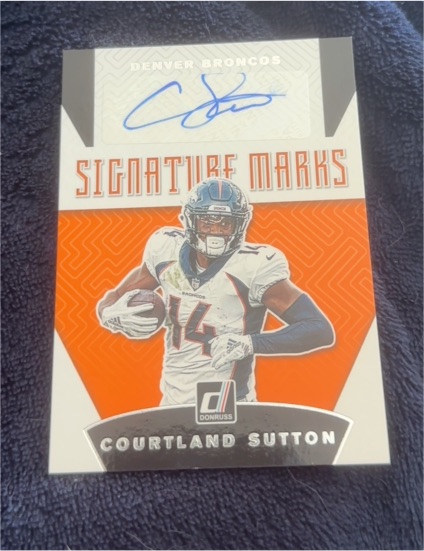 2019 Donruss Signature Marks #SM-26 Courtland Sutton — front