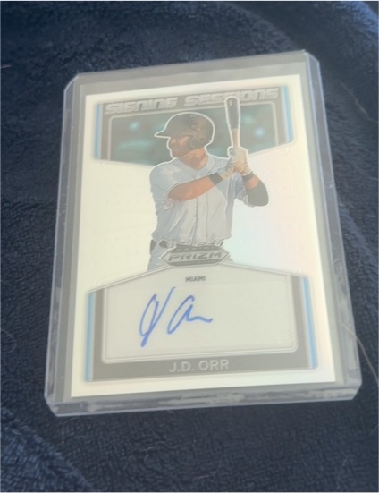2022 Panini Prizm Draft Picks Signing Sessions #SS-JO J.D. Orr Silver Prizm Auto — front