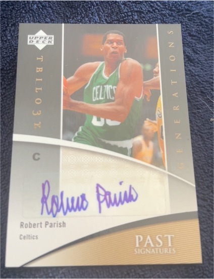 2006 Upper Deck Trilogy Generations Past Signatures #PS-RP Robert Parish — front