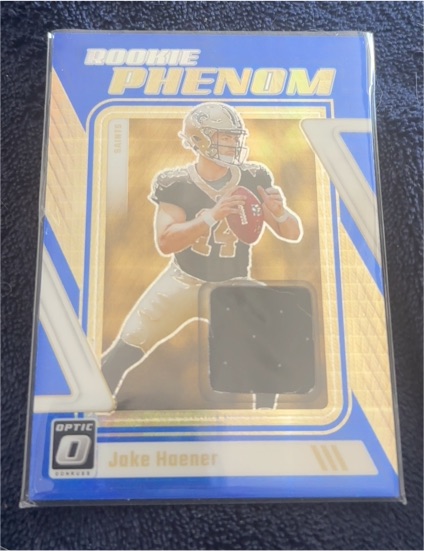 2023 Panini Donruss Optic #RP-JHA Jake Haener Rookie Phenom Patch — front