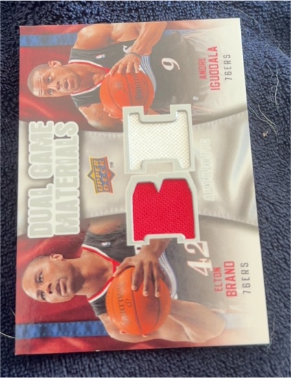 2009-10 Upper Deck Dual Game Materials #DG-IB Andre Iguodala / Elton Brand — front