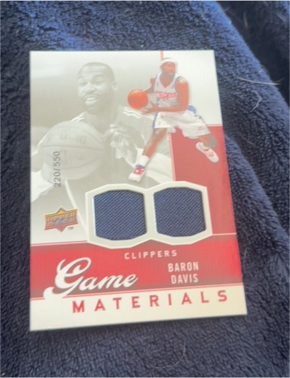 2009-10 Upper Deck Game Materials #GJ-BD Baron Davis — front