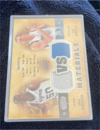 2009-10 Upper Deck VS Materials #41 Dirk Nowitzki / David Robinson — front