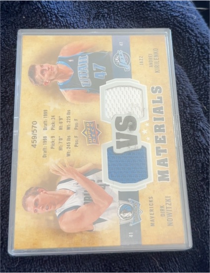 2009-10 Upper Deck VS Dual Materials #41 Dirk Nowitzki & Andrei Kirilenko — front