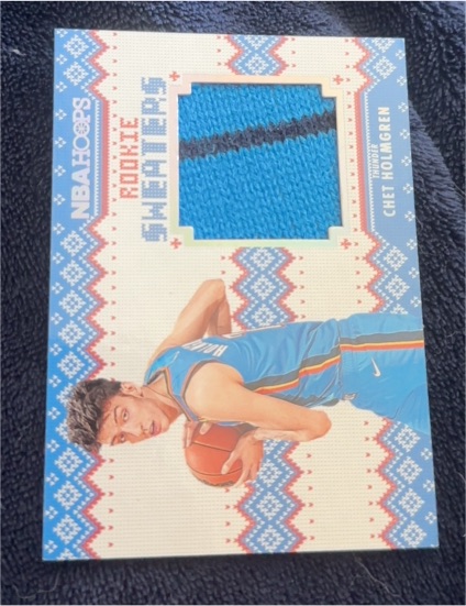 2022-23 Panini NBA Hoops Rookie Sweaters #RS-CH Chet Holmgren — front