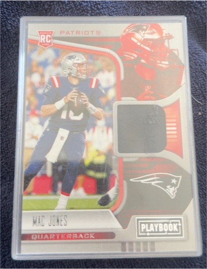 2021 Panini Playbook Rookie Materials #RMA-MJO Mac Jones — front