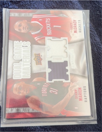 2009-10 Upper Deck Dual Game Materials #DG-TM Tracy McGrady / Shawn Marion — front