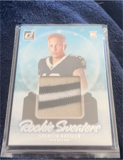 2024 Donruss #RHS-SRA Spencer Rattler Rookie Holiday Sweater — front
