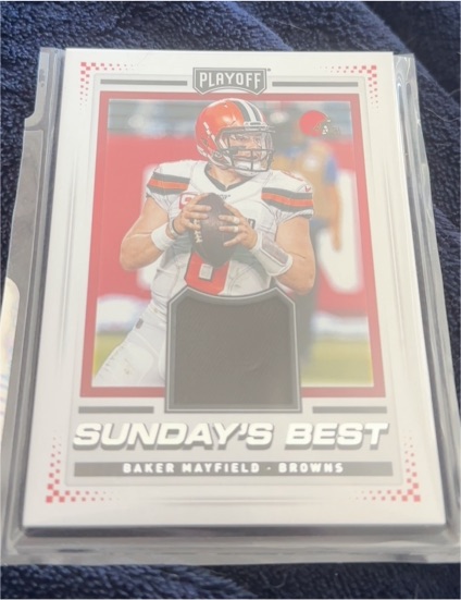2020 Panini Playoff Sunday's Best #SB-BM Baker Mayfield — front