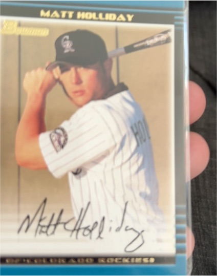 2002 Bowman #287 Matt Holliday — front