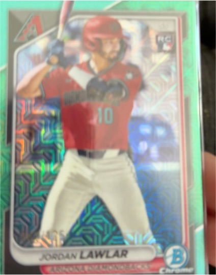 2024 Bowman Chrome #96 Jordan Lawlar Mojo Refractor Rookie — front