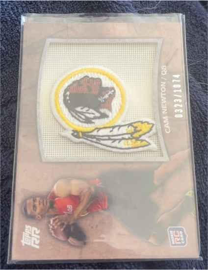 2011 Topps #1 Cam Newton Rookie Patch — front