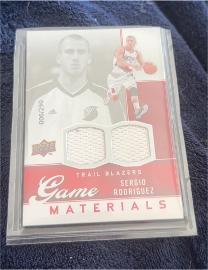 2009-10 Upper Deck Game Materials #GJ-SR Sergio Rodriguez — front