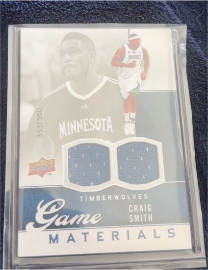 2009-10 Upper Deck Game Materials #GJ-CS Craig Smith — front
