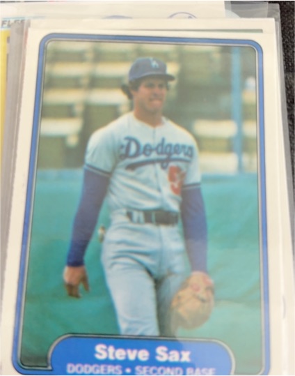1982 Fleer #21 Steve Sax — front
