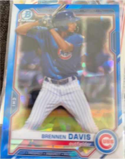 2021 Bowman Chrome Prospects #BCP-65 Brennen Davis — front