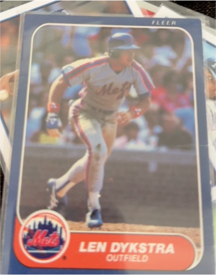1986 Fleer #78 Len Dykstra — front