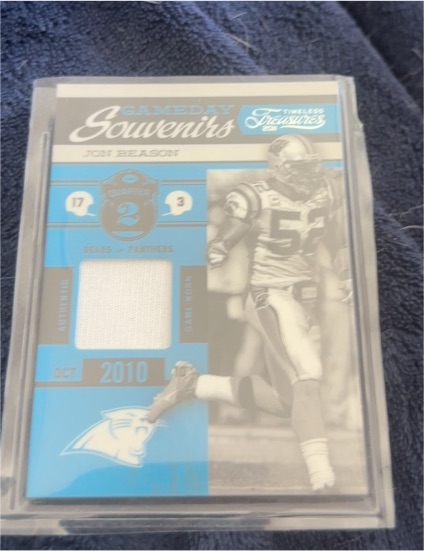 2011 Panini Timeless Treasures Gameday Souvenirs #2 Jon Beason — front