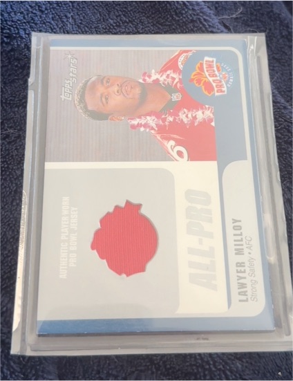 2000 Topps Stars Pro Bowl Jerseys #LM-SS Lawyer Milloy — front