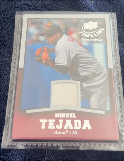 2008 Upper Deck Timeline Memorabilia #TM-MT Miguel Tejada — front