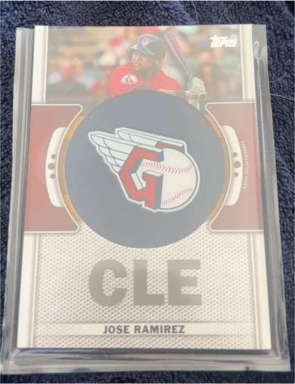 2023 Topps Series 1 Team Logo Commemorative Patch #TLP-JRA Jose Ramirez — front