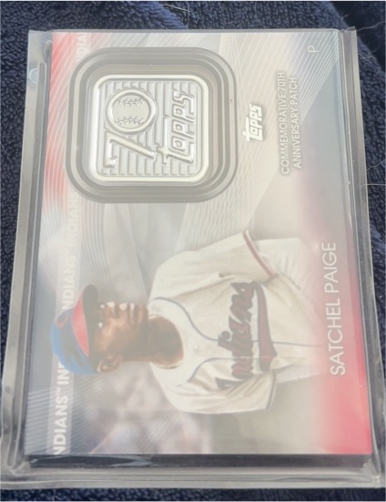 2021 Topps Commemorative 70th Anniversary Patch #T70P-SP Satchel Paige — front