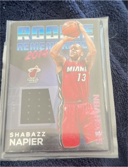 2016-17 Panini NBA Hoops Rookie Remembrance Memorabilia #29 Shabazz Napier — front