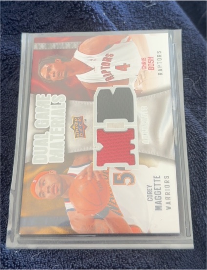 2009-10 Upper Deck Dual Game Materials #DG-CB Chris Bosh Corey Maggette — front
