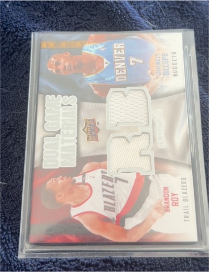 2009-10 Upper Deck Dual Game Materials #DG-BR Brandon Roy / Chauncey Billups — front