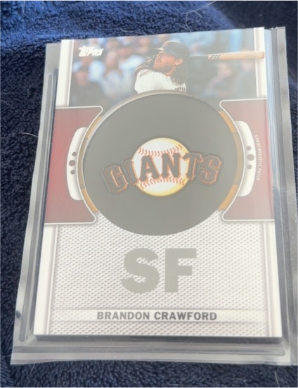 2023 Topps Series 1 #TLP-BC Brandon Crawford Team Logo Commemorative Patch — front