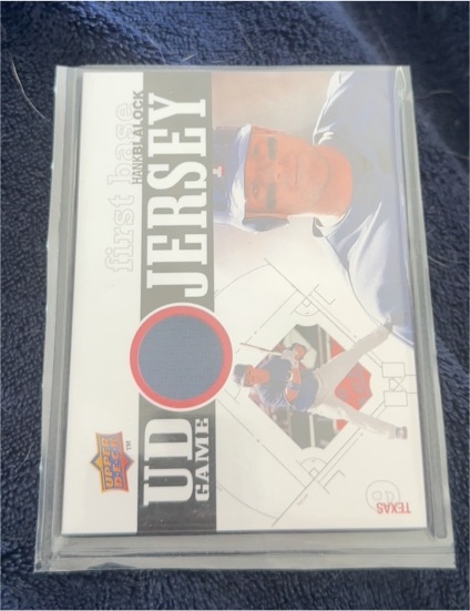 2010 Upper Deck UD Game Jersey #UDGJ-HB Hank Blalock — front