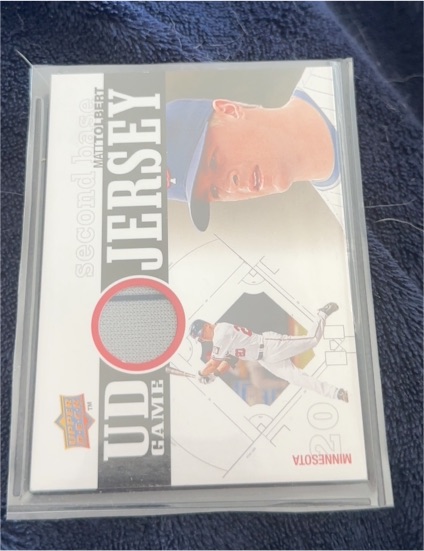 2010 Upper Deck UD Game Jersey #20 Justin Morneau — front